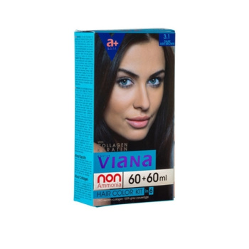 کیت رنگ مو قهوه ای خاکستری تیره ویانا شماره 3/1