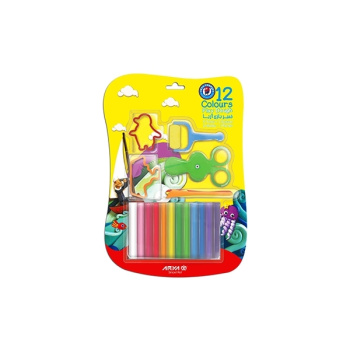 خمیر 12 رنگ آریا همراه با ابزار