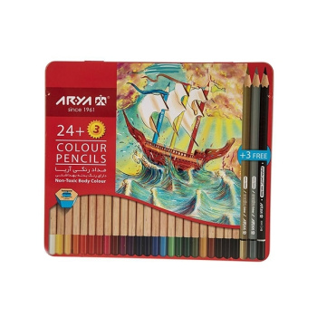 مداد رنگی 3+24 رنگ آریا