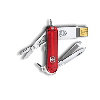 چاقو 8 کاره جیبی ویکتورینوکس به همراه فلش مموری 32 گیگ مدل VI_2.5393.SC