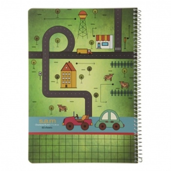 وزیری شطرنجی درشت Sam سیمی 60 برگ