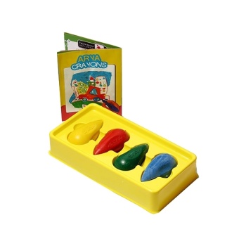 مداد شمعی دوکی 4 رنگ آریا