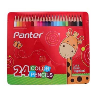 مداد رنگی 24 رنگ Panter مدل Metal Box