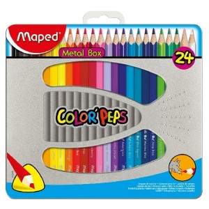مداد رنگی 24 رنگ Maped مدل Color Peps Metal Box