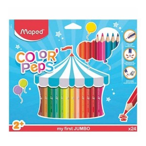 مداد رنگی 24 رنگ Maped مدل Color'Peps Jumbo/Maxi