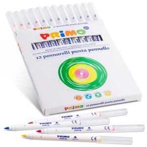 ماژیک 12 رنگ پریمو مدل قلم مویی