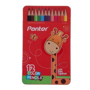 مداد رنگی 12 رنگ Panter مدل Metal Box