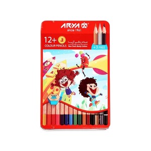 مداد رنگی 3+12 رنگ آریا